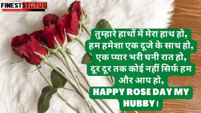 Rose day wishes shayari for husband in hindi